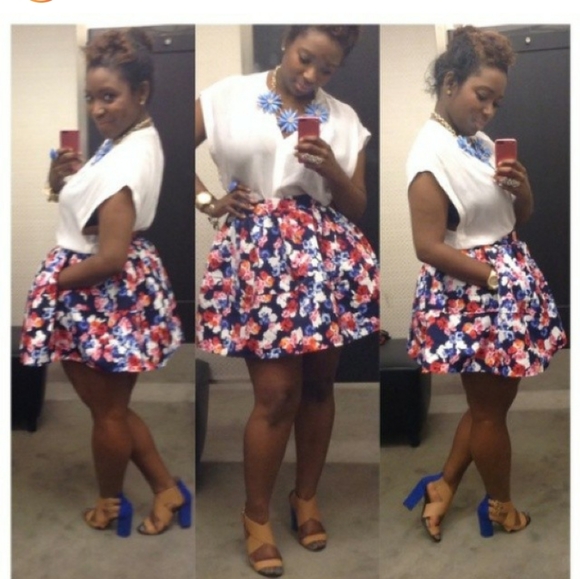 Express Floral Circle Skirt - Picture 2 of 2